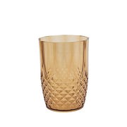 6 pcs 16 oz Crystal Cut Plastic Drinking Glasses - Disposable Tableware DSP_CUCT006_16_AMB