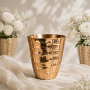 6 pcs 5.5" tall Gold Hammered Planter Pots with Gold Hammered Planter Pots PLNT_PLST_008_HAM_GOLD