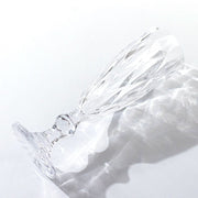 6 pcs 6 oz Crystal Cut Champagne Flute Glasses - Disposable Tableware