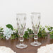 6 pcs 6 oz Crystal Cut Champagne Flute Glasses - Disposable Tableware