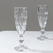 6 pcs 6 oz Crystal Cut Champagne Flute Glasses - Disposable Tableware