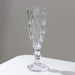 6 pcs 6 oz Crystal Cut Champagne Flute Glasses - Disposable Tableware