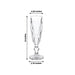 6 pcs 6 oz Crystal Cut Champagne Flute Glasses - Disposable Tableware