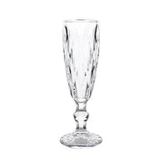 6 pcs 6 oz Crystal Cut Champagne Flute Glasses - Disposable Tableware GLAS_CUCP001_6_CLR