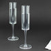 6 pcs 6 oz Sleek Reusable Plastic Champagne Flute Glasses - Clear DSP_CUCP007_6_CLR