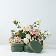 6 pcs 6" Round Floral Foam Blocks for Fresh Flowers - Green FOAM_ARTI_RND01_6_GRN