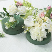 6 pcs 6" Round Floral Foam Blocks for Fresh Flowers - Green FOAM_ARTI_RND01_6_GRN