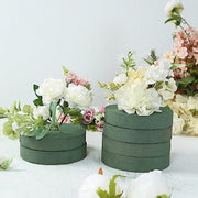 6 pcs 6" Round Floral Foam Blocks for Fresh Flowers - Green FOAM_ARTI_RND01_6_GRN
