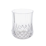 6 pcs 8 oz Crystal Cut Plastic Stemless Wine Glasses