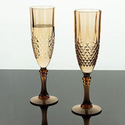 6 pcs 8 oz Crystal Plastic Champagne Flute Glasses - Disposable Tableware