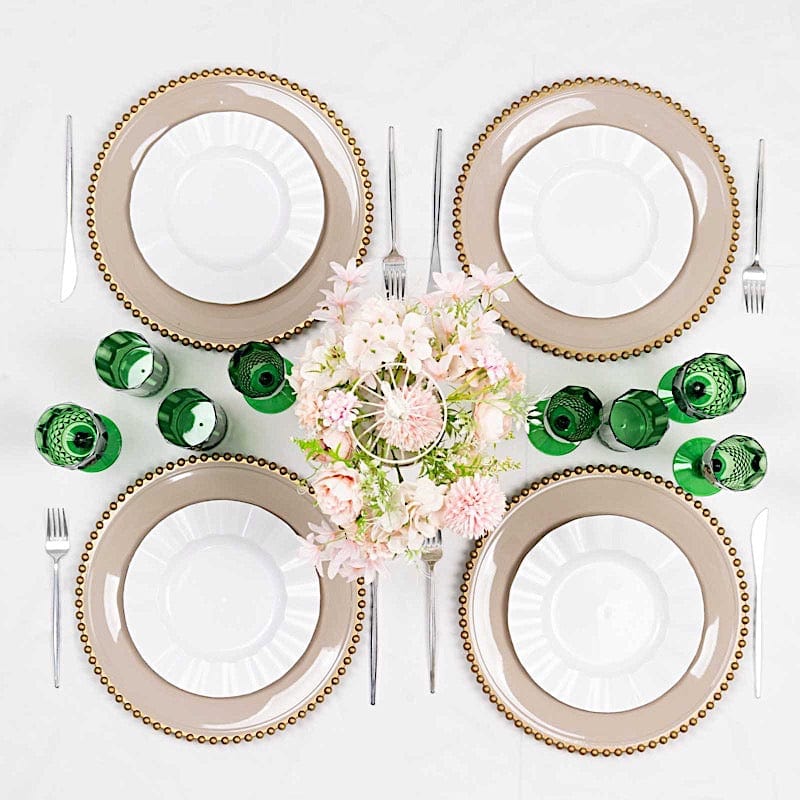 6 pcs 8 oz Crystal Plastic Champagne Flute Glasses - Disposable Tableware