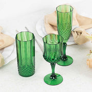 6 pcs 8 oz Crystal Plastic Champagne Flute Glasses - Disposable Tableware