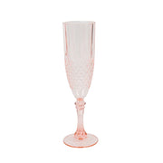6 pcs 8 oz Crystal Plastic Champagne Flute Glasses - Disposable Tableware DSP_CUCP006_10_046