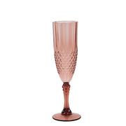 6 pcs 8 oz Crystal Plastic Champagne Flute Glasses - Disposable Tableware DSP_CUCP006_10_080