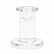 6 Pedestal Candlestick 3" Glass Taper Candle Holders - Clear CAND_HOLD_TP009_3_CLR