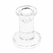 6 Pedestal Candlestick 3" Glass Taper Candle Holders - Clear CAND_HOLD_TP009_3_CLR