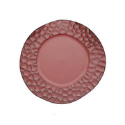 6 Plastic 13" Irregular Round Charger Plates with Giraffe Pattern Rim CHRG_PLST0020_BURG