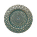 6 Plastic 13" Round Charger Plates with Embossed Peacock Pattern CHRG_PLST0018_TEAL