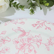 6 Plastic 13" Round Charger Plates with Floral Pattern