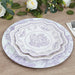6 Plastic 13" Round Charger Plates with Floral Pattern