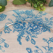 6 Plastic 13" Round Charger Plates with Floral Pattern