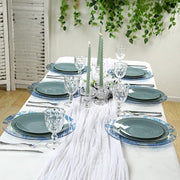 6 Plastic 13" Round Charger Plates with Floral Pattern