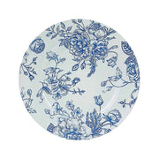 6 Plastic 13" Round Charger Plates with Floral Pattern CHRG_PLST0023_BLUE