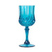 6 Plastic 8 oz Crystal Cut Goblets Wine Glasses - Disposable Tableware