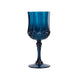 6 Plastic 8 oz Crystal Cut Goblets Wine Glasses - Disposable Tableware DSP_CUWN006_8_NAVY