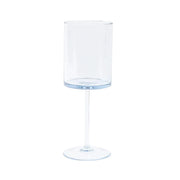 6 Plastic Cylindrical Wine Glasses with Long Stem