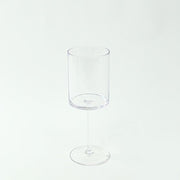 6 Plastic Cylindrical Wine Glasses with Long Stem - Clear DSP_CUWN007_10_CLR