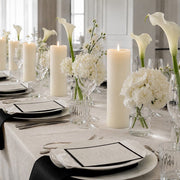 6 Real Wax 10" Flickerin Flameless LED Pillar Candles Set with Wavy Top Battery Operated