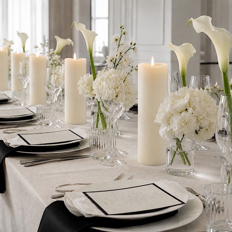 6 Real Wax 10" Flickerin Flameless LED Pillar Candles Set with Wavy Top Battery Operated