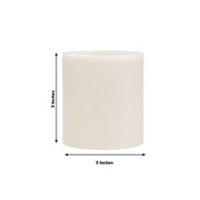 6 Real Wax 3" x 3" Flameless LED Pillar Candles with Flat Top