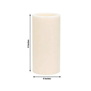 6 Real Wax 3" x 6" Flameless LED Pillar Candles with Flat Top