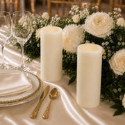 6 Real Wax 3" x 6" Flameless LED Pillar Candles with Flat Top