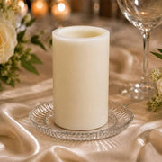 6 Real Wax 3" x 6" Flameless LED Pillar Candles with Flat Top