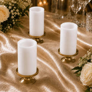 6 Real Wax 3" x 6" Flameless LED Pillar Candles with Flat Top