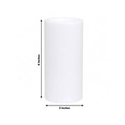 6 Real Wax 3" x 6" Flameless LED Pillar Candles with Flat Top
