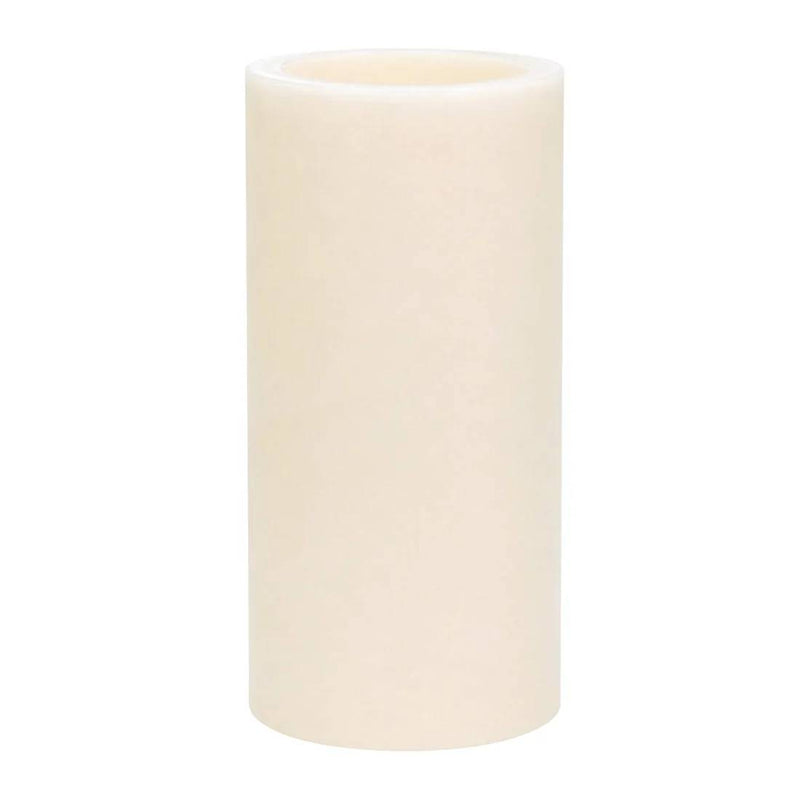 6 Real Wax 3" x 6" Flameless LED Pillar Candles with Flat Top LED_CAND_PL17_6_IVR_PK6