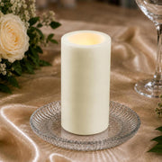 6 Real Wax 3" x 9" Flameless LED Pillar Candles with Flat Top