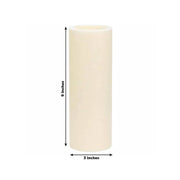 6 Real Wax 3" x 9" Flameless LED Pillar Candles with Flat Top