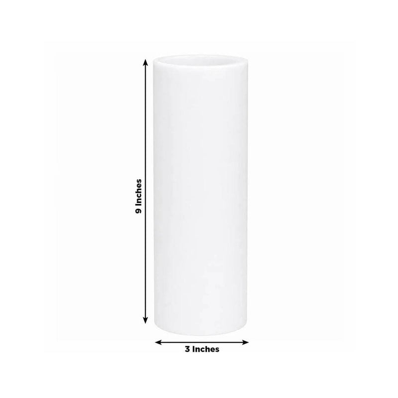 6 Real Wax 3" x 9" Flameless LED Pillar Candles with Flat Top