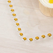 6 Rectangular Acrylic Serving Trays with Gold Beaded Rim