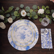 6 Round 13" Charger Plates with Chinoiserie Floral Print