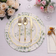 6 Round 13" Charger Plates with Chinoiserie Floral Print