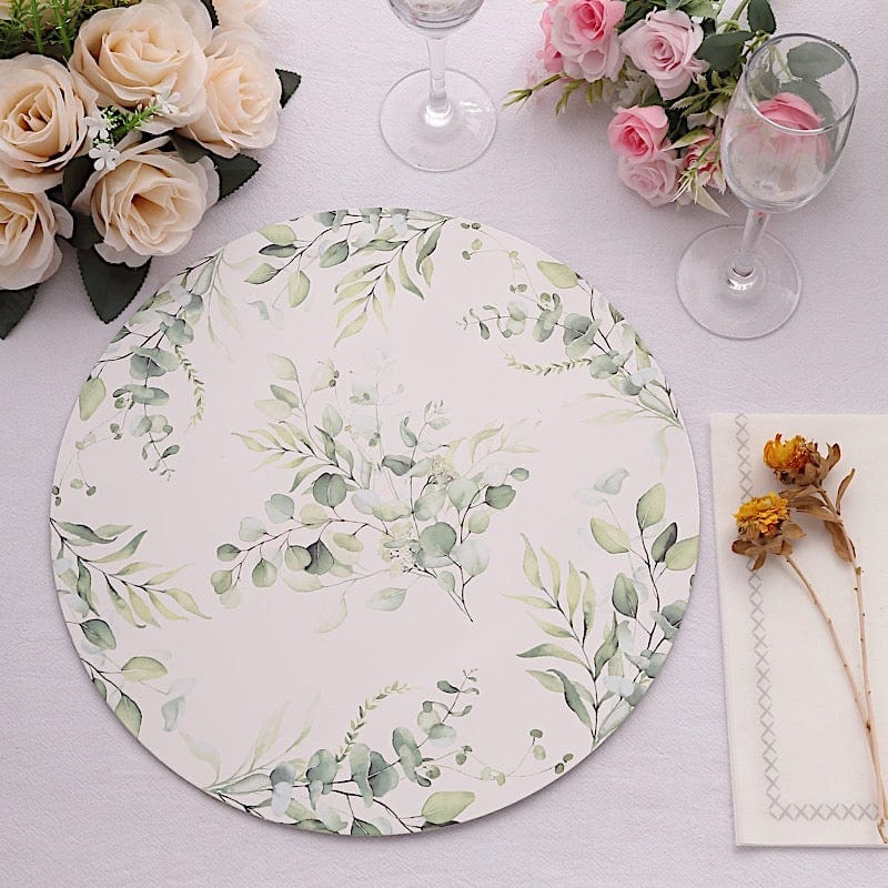 6 Round 13" Charger Plates with Chinoiserie Floral Print