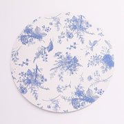 6 Round 13" Charger Plates with Chinoiserie Floral Print