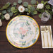 6 Round 13" Charger Plates with Chinoiserie Floral Print