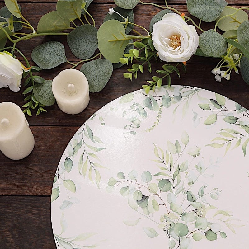 6 Round 13" Charger Plates with Chinoiserie Floral Print